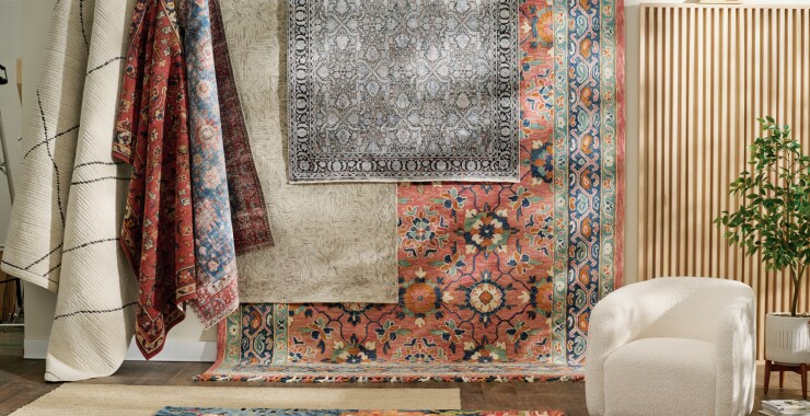 A selection of rugs from Grandin Road.