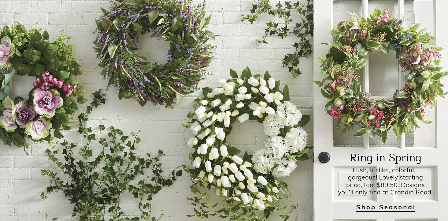  Ring in Spring. Lush, lifelike, colorful... gorgeous! Lovely starting price, too: $89.50. Designs you'll only find at Grandin Road.