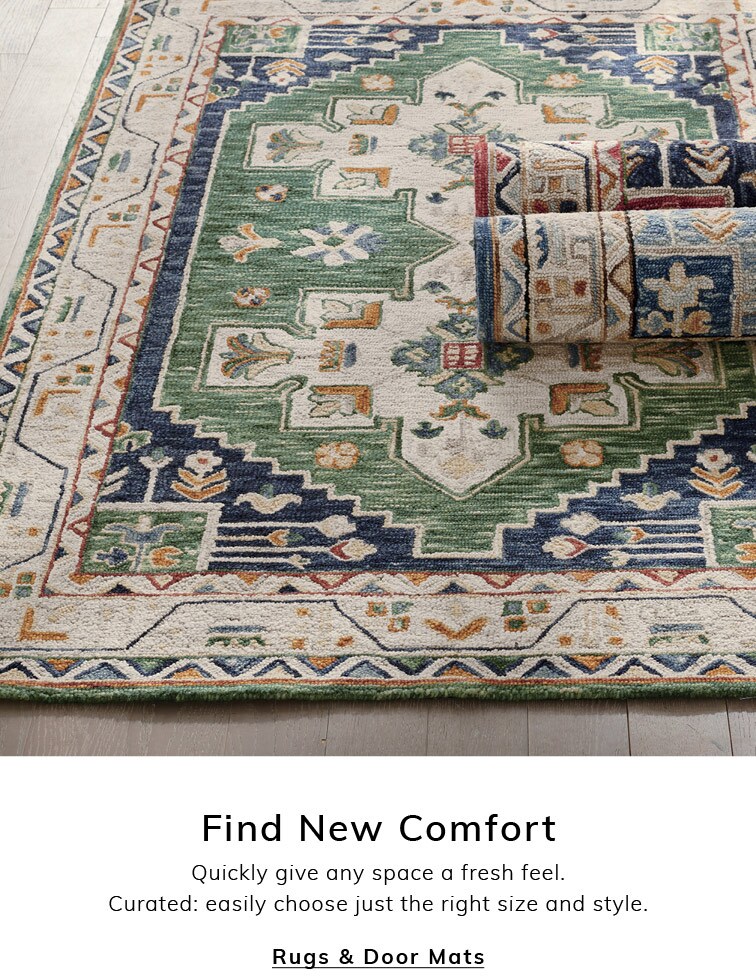 Find New Comfort. Quickly give any space a fresh feel. Curated: easily choose just the right size and style. Shop Rugs & Door Mats