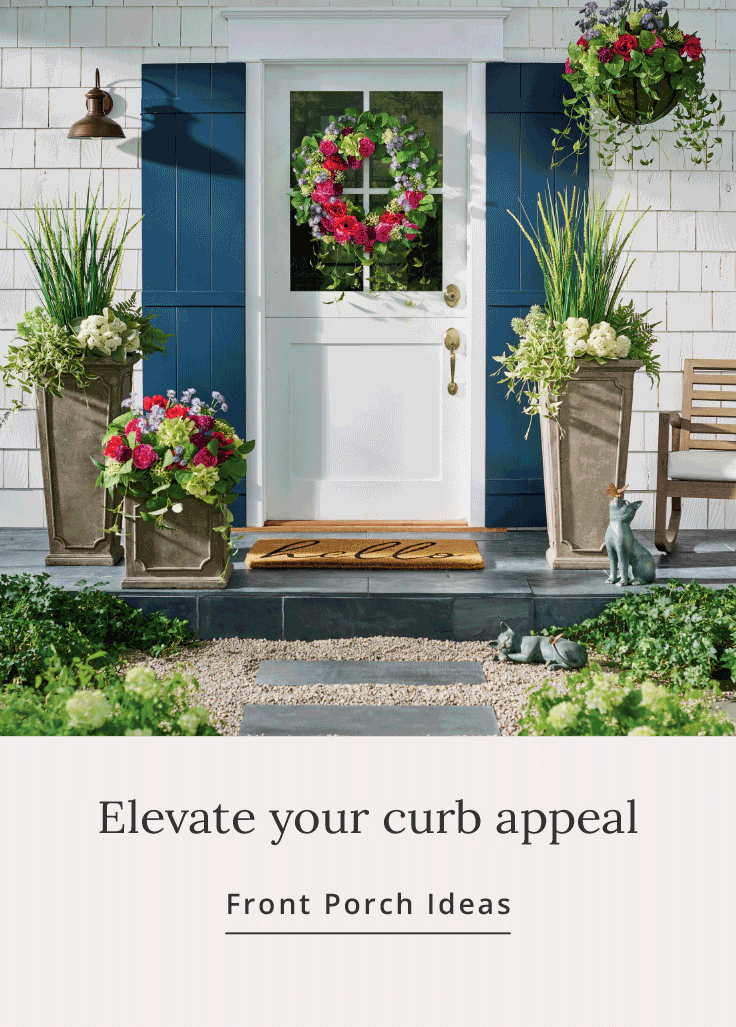 Faux Outdoor Greenery -Artificial Outdoor Plants & Flowers | Grandin Road